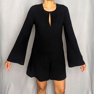 NWOT BCBG MaxAzria romper with flair sleeves and lace back